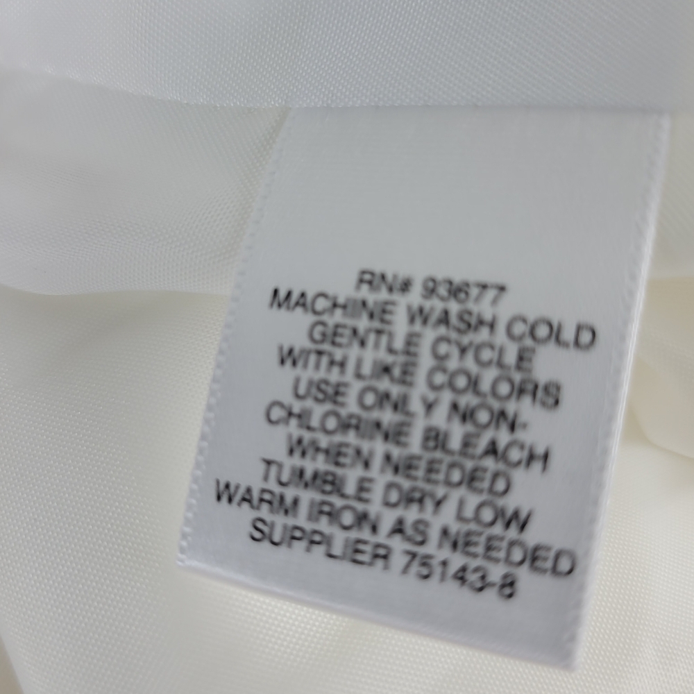 NWT Liz Claiborne Collection White Cotton Blazer Lined Shoulder Pads Size Medium - Picture 13 of 13